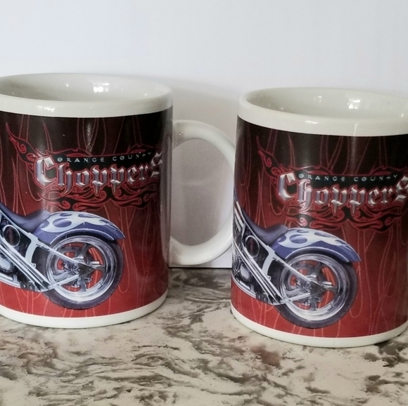 2004 Orange County Choppers Motorcycle Biker's Mug, set of 2 - Picture 2 of 9